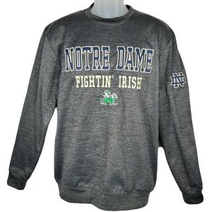 Nortre‎ Dame Fightin Irish Stitched Gray Pullover Sweatshirt Crewneck Medium